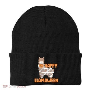 Happy Llamaween Llama Halloween Beanie