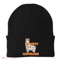 Happy Llamaween Llama Halloween Beanie thumb 0