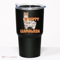 Happy Llamaween Llama Halloween Tumbler thumb 0