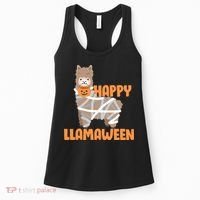 Happy Llamaween Llama Halloween Women's Tank Top thumb 0