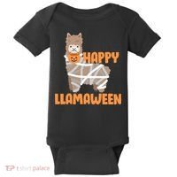 Happy Llamaween Llama Halloween Baby Bodysuit thumb 0