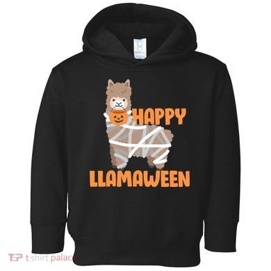 Happy Llamaween Llama Halloween Toddler Hoodie