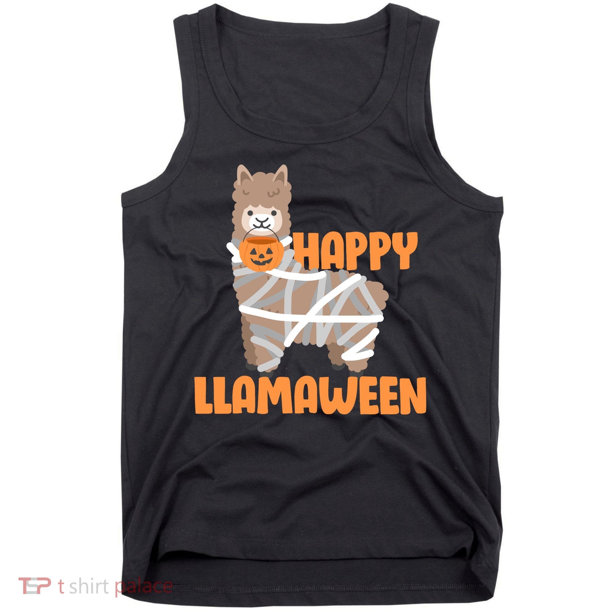 Happy Llamaween Llama Halloween Tank Top