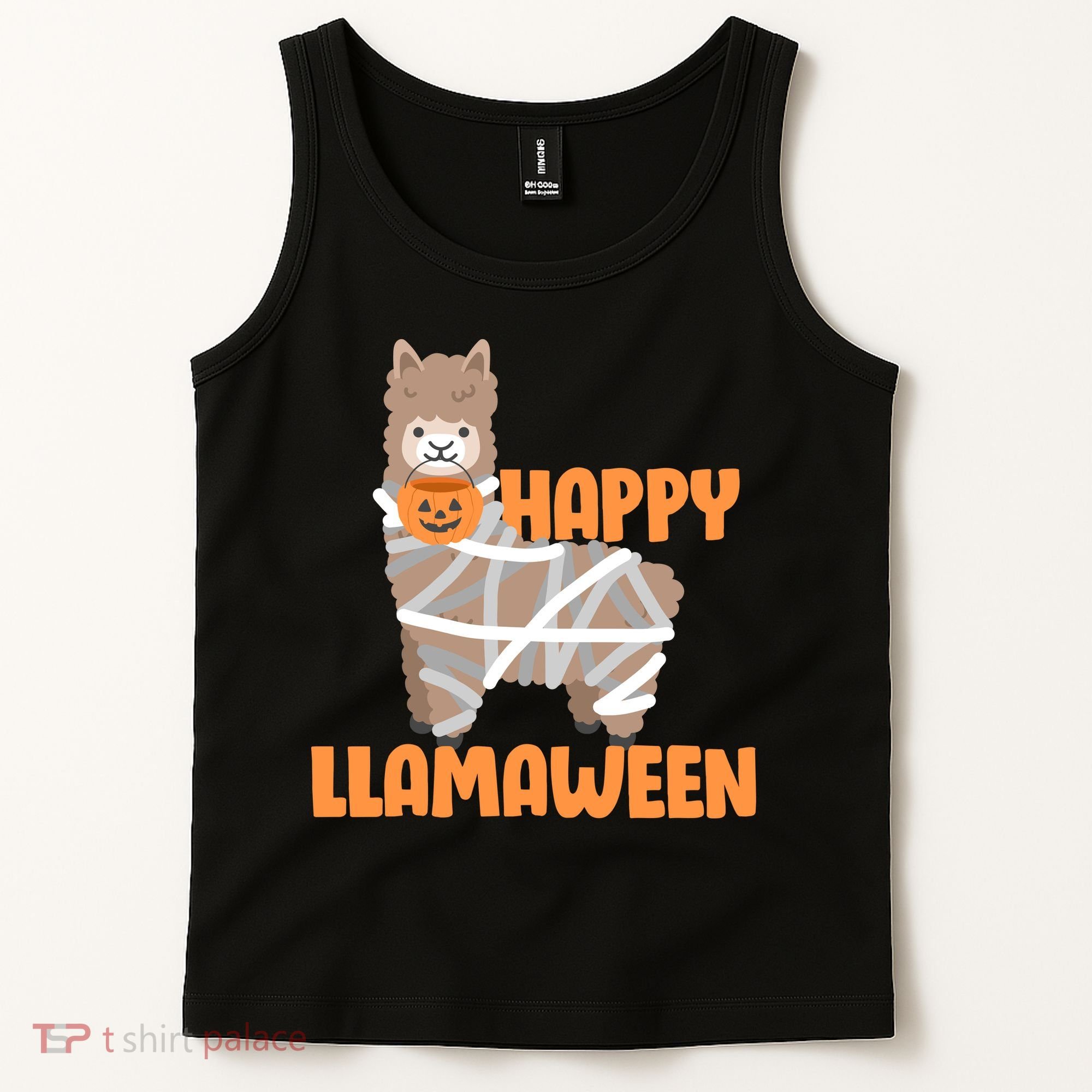 Happy Llamaween Llama Halloween Tank Top