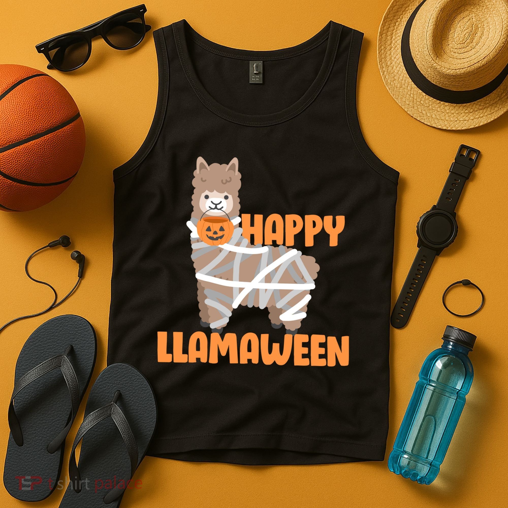 Happy Llamaween Llama Halloween Tank Top