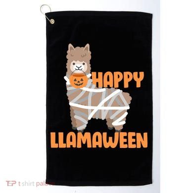 Happy Llamaween Llama Halloween Golf Towel
