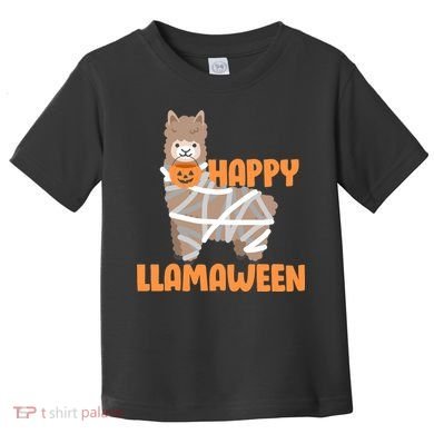 Happy Llamaween Llama Halloween Toddler T-Shirt