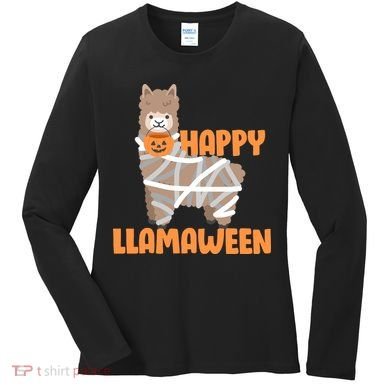 Happy Llamaween Llama Halloween Women's Long Sleeve Shirt