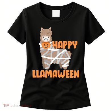 Happy Llamaween Llama Halloween Women's T-Shirt