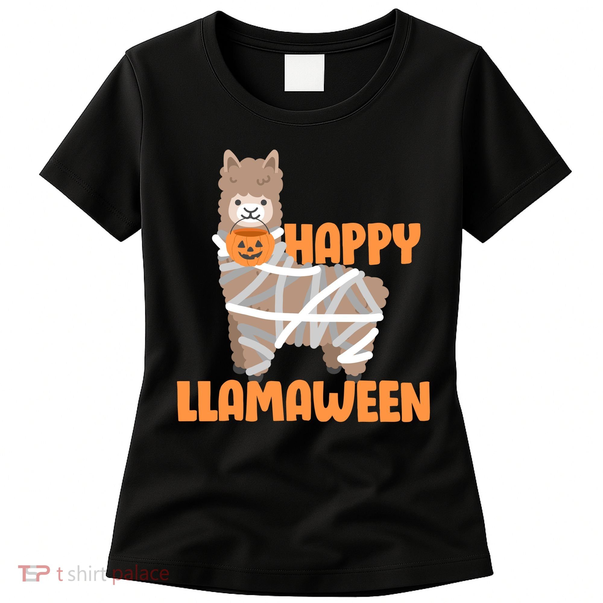 Happy Llamaween Llama Halloween Women's T-Shirt