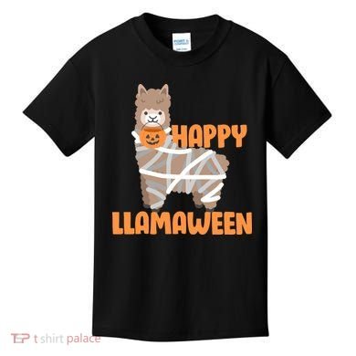 Happy Llamaween Llama Halloween Kids T-Shirt