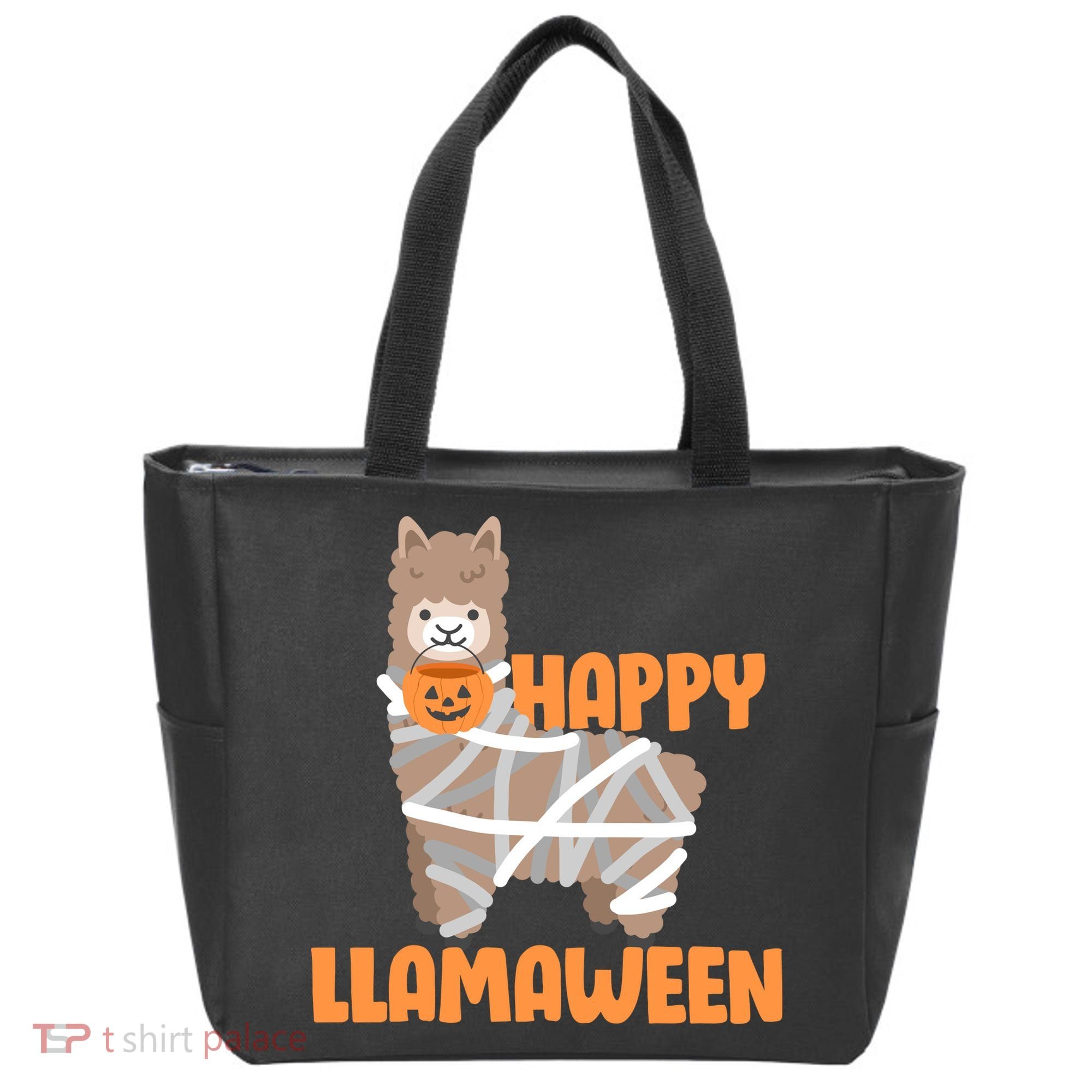 Happy Llamaween Llama Halloween Tote Bag