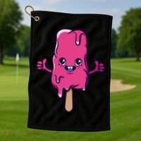Happy Melting Popsicle Golf Towel thumb 1