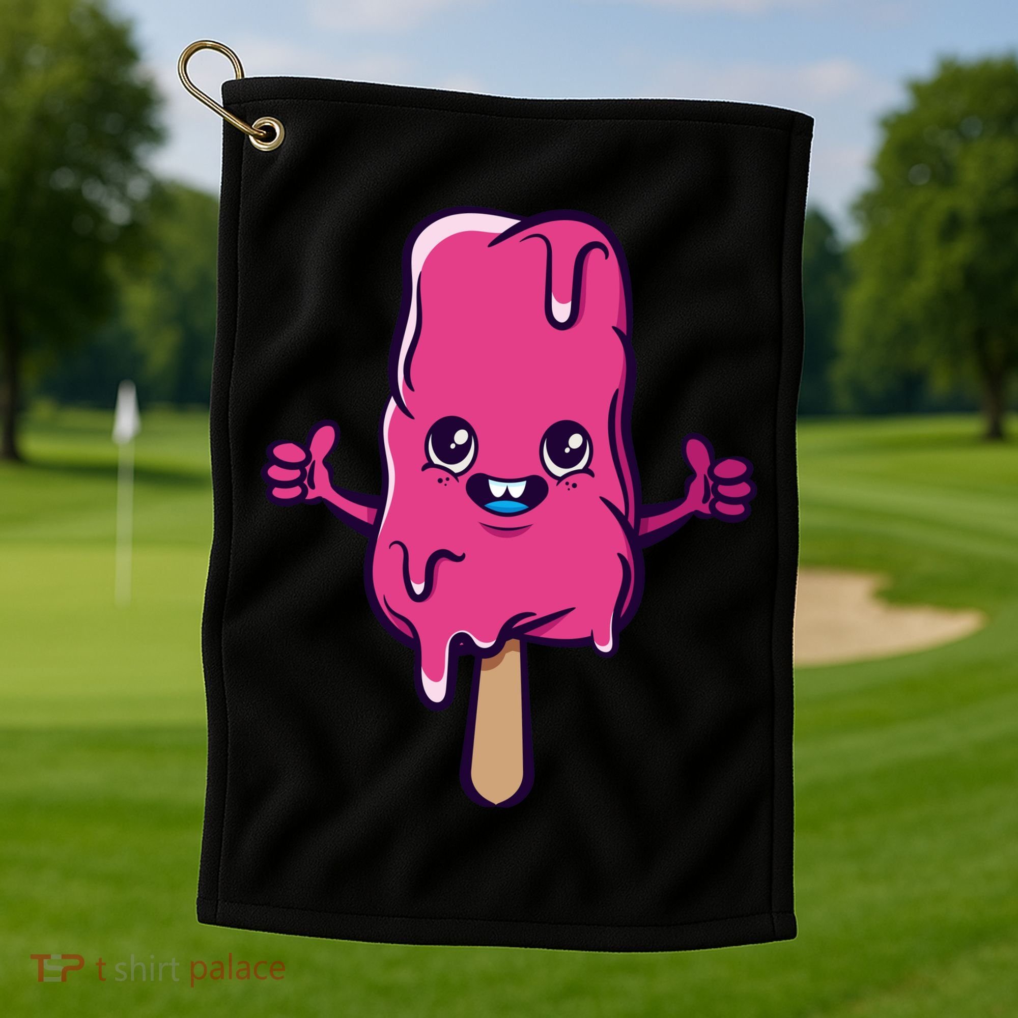 Happy Melting Popsicle Golf Towel