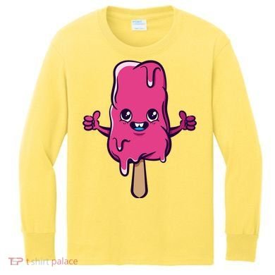 Happy Melting Popsicle Kids Long Sleeve Shirt