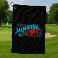 Happy Memorial Day Golf Towel thumb 1