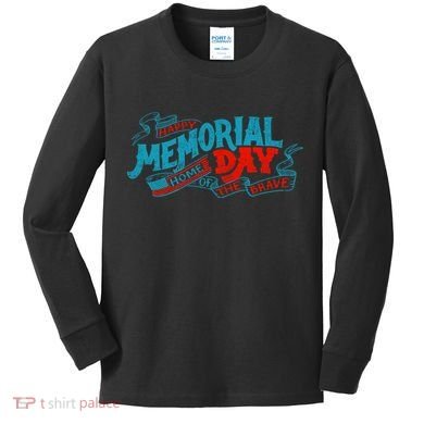 Happy Memorial Day Kids Long Sleeve Shirt