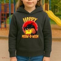 Happy Meow-O-Ween Kids Hoodie thumb 3