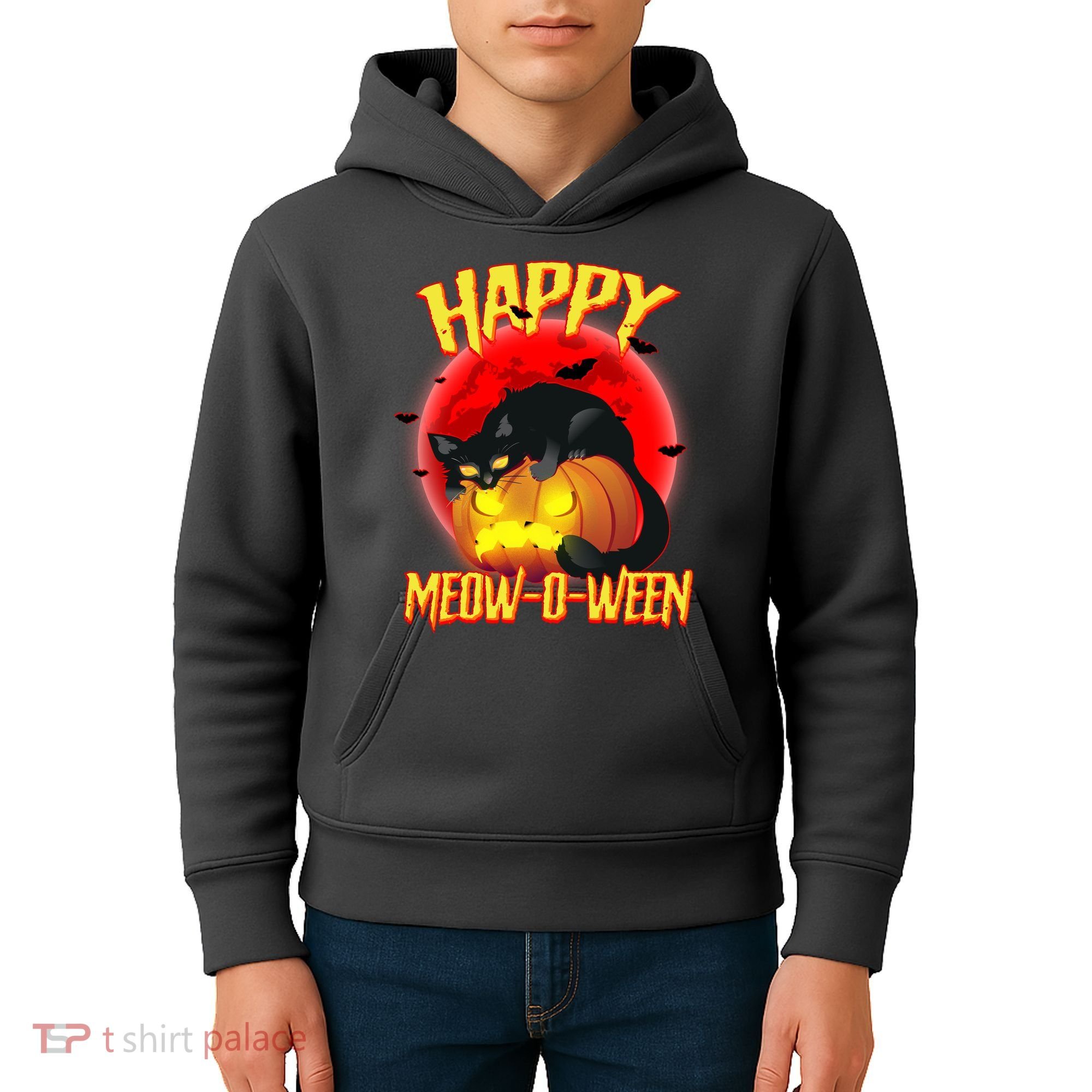Happy Meow-O-Ween Kids Hoodie