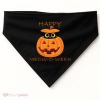 Happy Meow-O-Ween Halloween USA-Made Doggie Bandana thumb 0