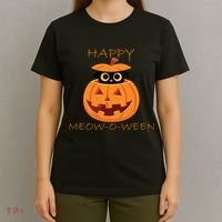 Happy Meow-O-Ween Halloween T-Shirt thumb 4