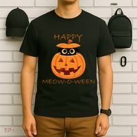 Happy Meow-O-Ween Halloween T-Shirt thumb 6