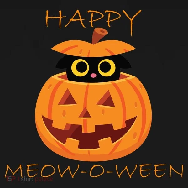 Happy Meow-O-Ween Halloween Bucket Hat