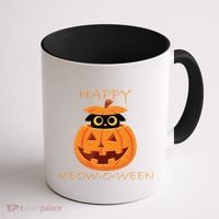 Happy Meow-O-Ween Halloween Coffee Mug thumb 1
