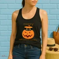 Happy Meow-O-Ween Halloween Women's Tank Top thumb 2