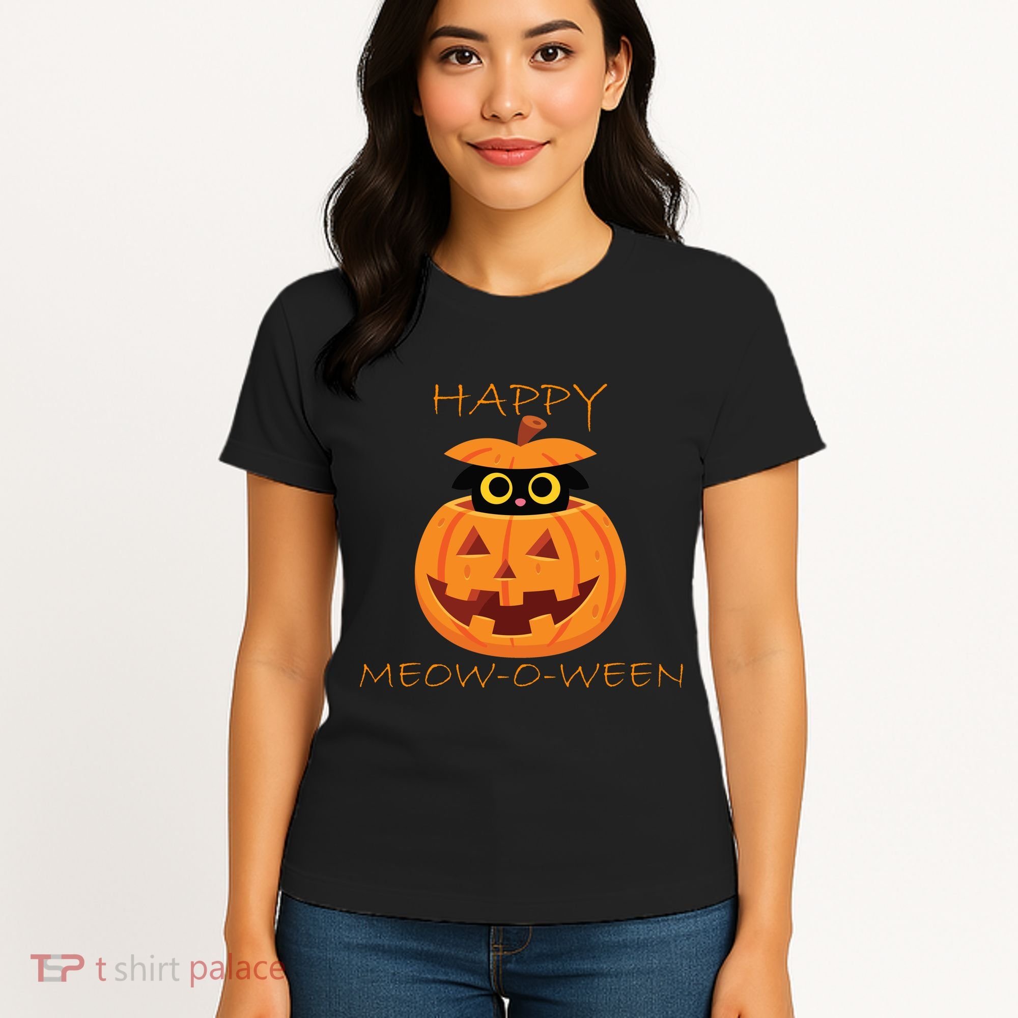 Happy Meow-O-Ween Halloween Women's T-Shirt