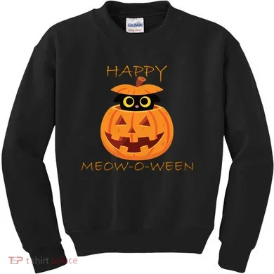 Happy Meow-O-Ween Halloween Kids Sweatshirt