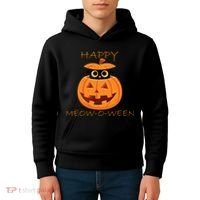 Happy Meow-O-Ween Halloween Kids Hoodie thumb 4