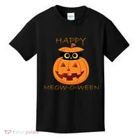 Happy Meow-O-Ween Halloween Kids T-Shirt thumb 0