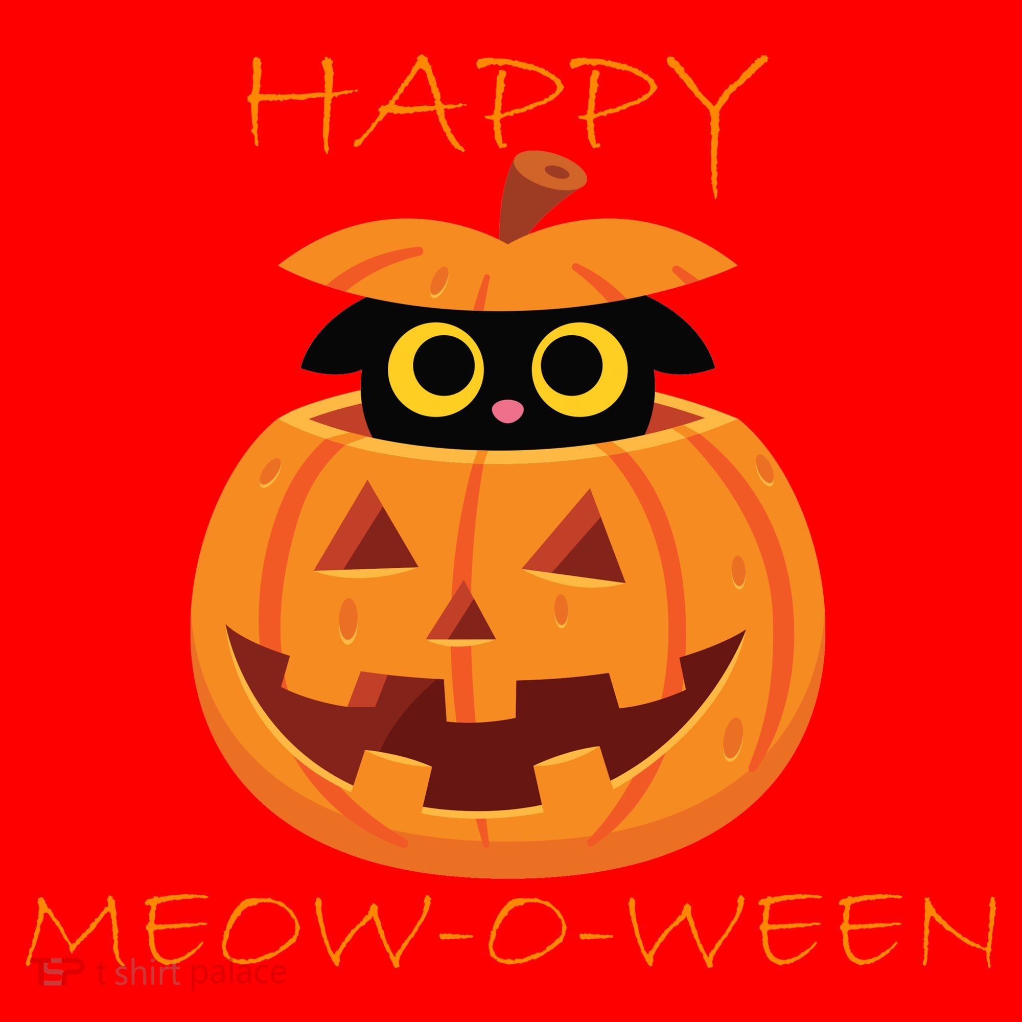 Happy Meow-O-Ween Halloween Santa Hat