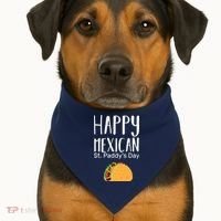 Happy Mexican St. Paddy's Day USA-Made Doggie Bandana thumb 1