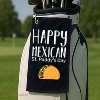 Happy Mexican St. Paddy's Day Golf Towel thumb 2