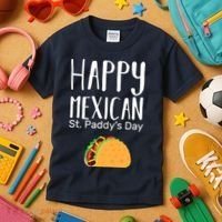 Happy Mexican St. Paddy's Day Kids T-Shirt thumb 3