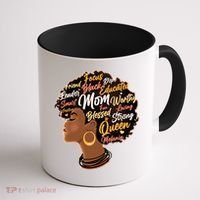 Happy Mother’s Day Mom Queen African American Coffee Mug thumb 1