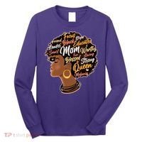Happy Mother’s Day Mom Queen African American Long Sleeve Shirt thumb 0