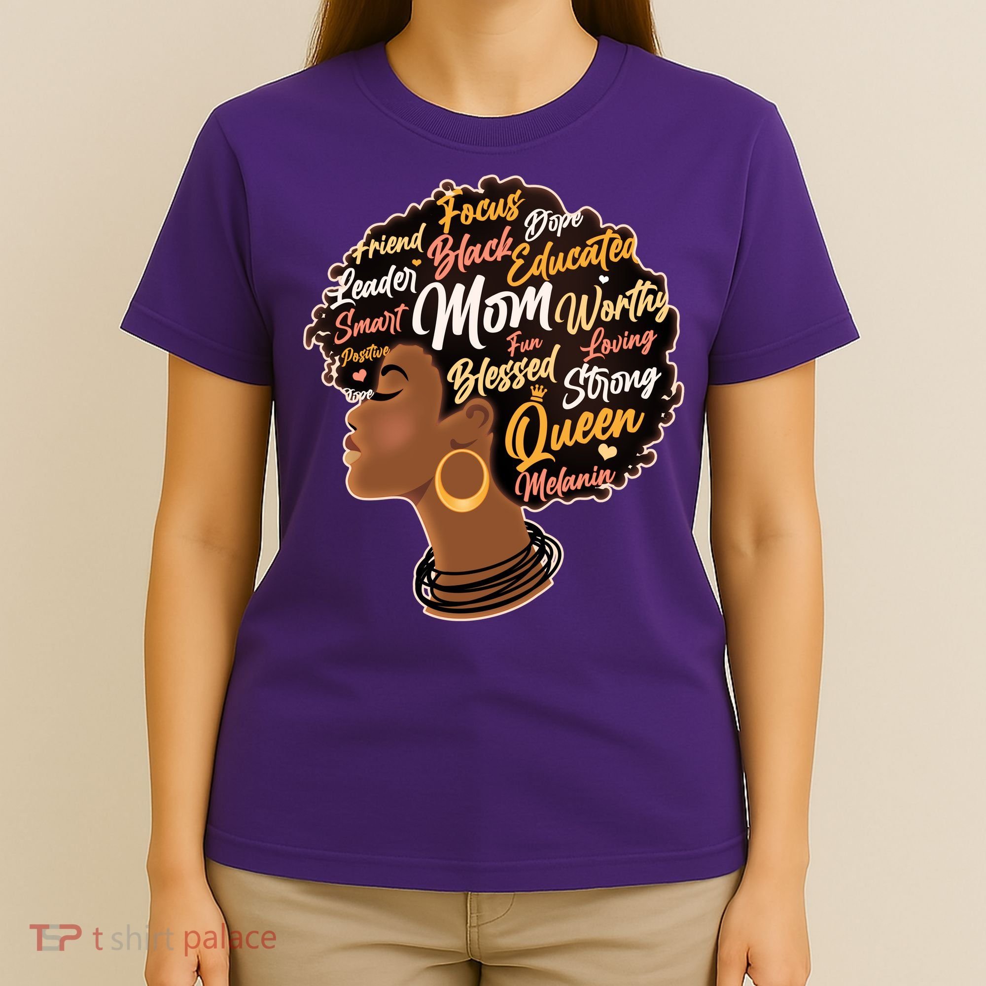 Happy Mother’s Day Mom Queen African American T-Shirt