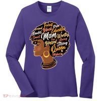Happy Mother’s Day Mom Queen African American Women's Long Sleeve Shirt thumb 0
