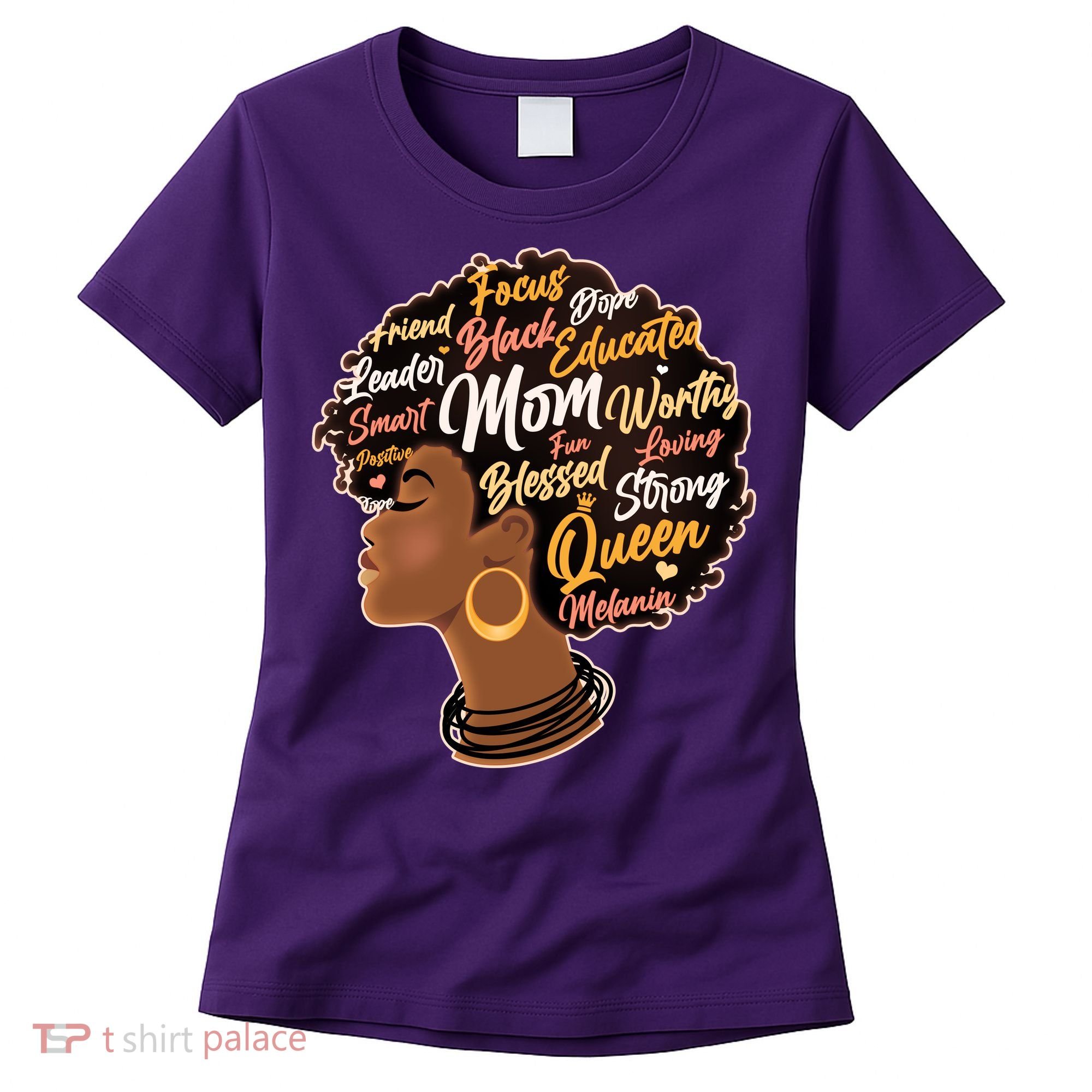 Happy Mother’s Day Mom Queen African American Women's T-Shirt