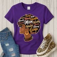 Happy Mother’s Day Mom Queen African American Women's T-Shirt thumb 3