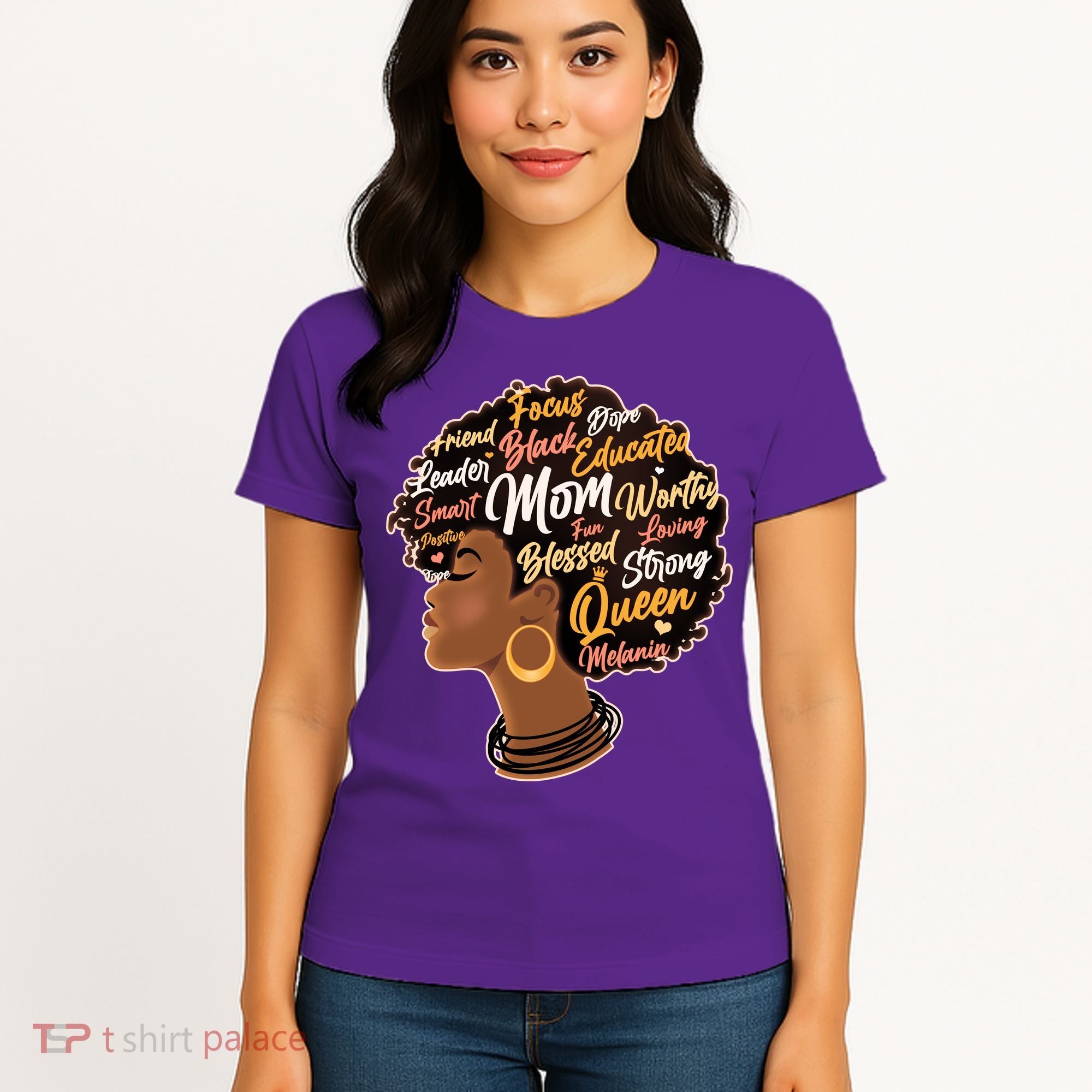 Happy Mother’s Day Mom Queen African American Women's T-Shirt