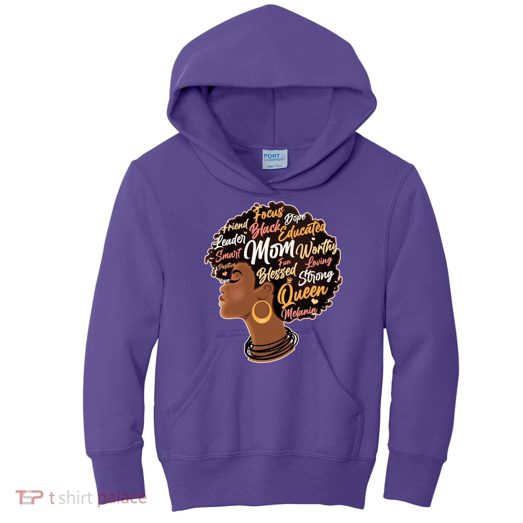 Happy Mother’s Day Mom Queen African American Kids Hoodie