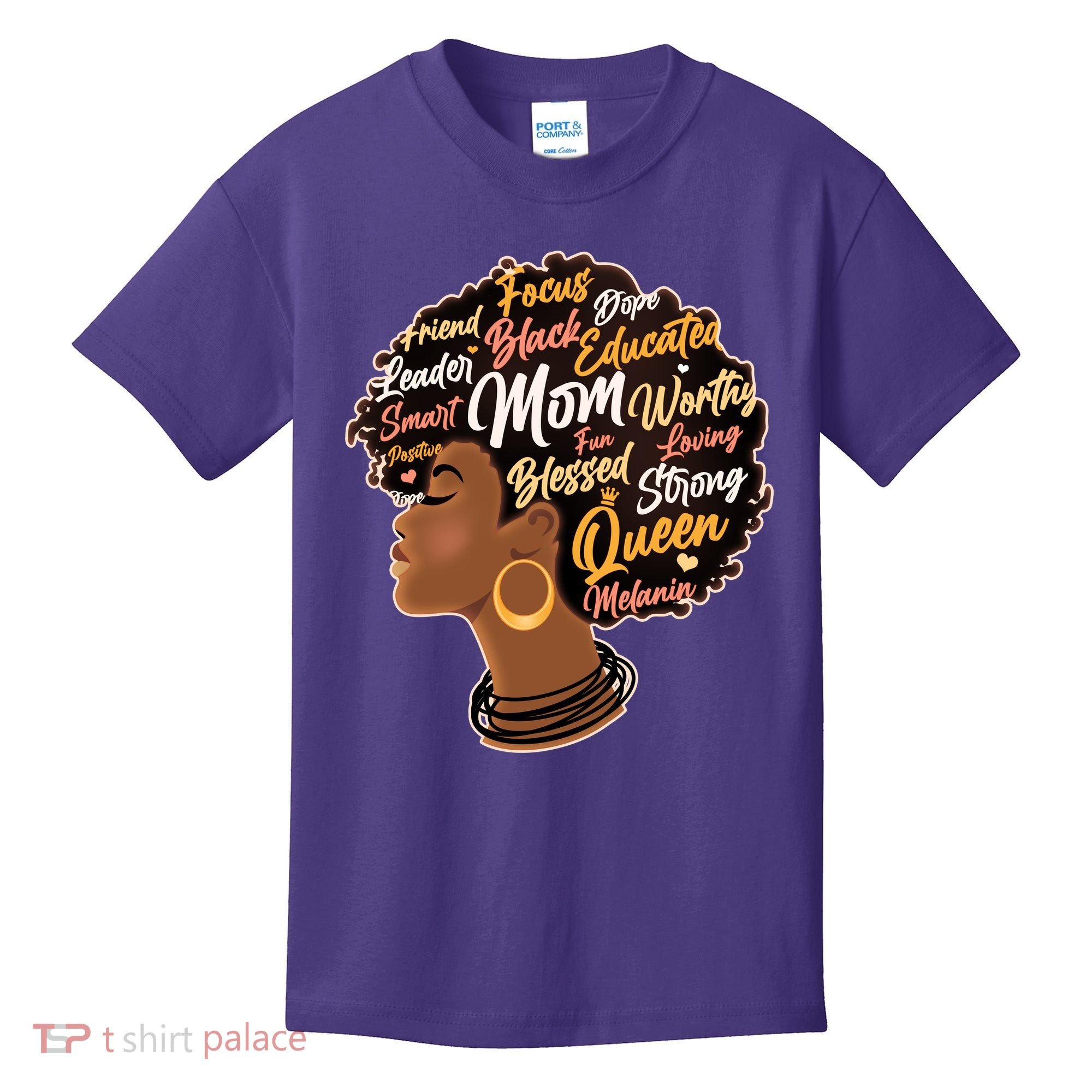 Happy Mother’s Day Mom Queen African American Kids T-Shirt