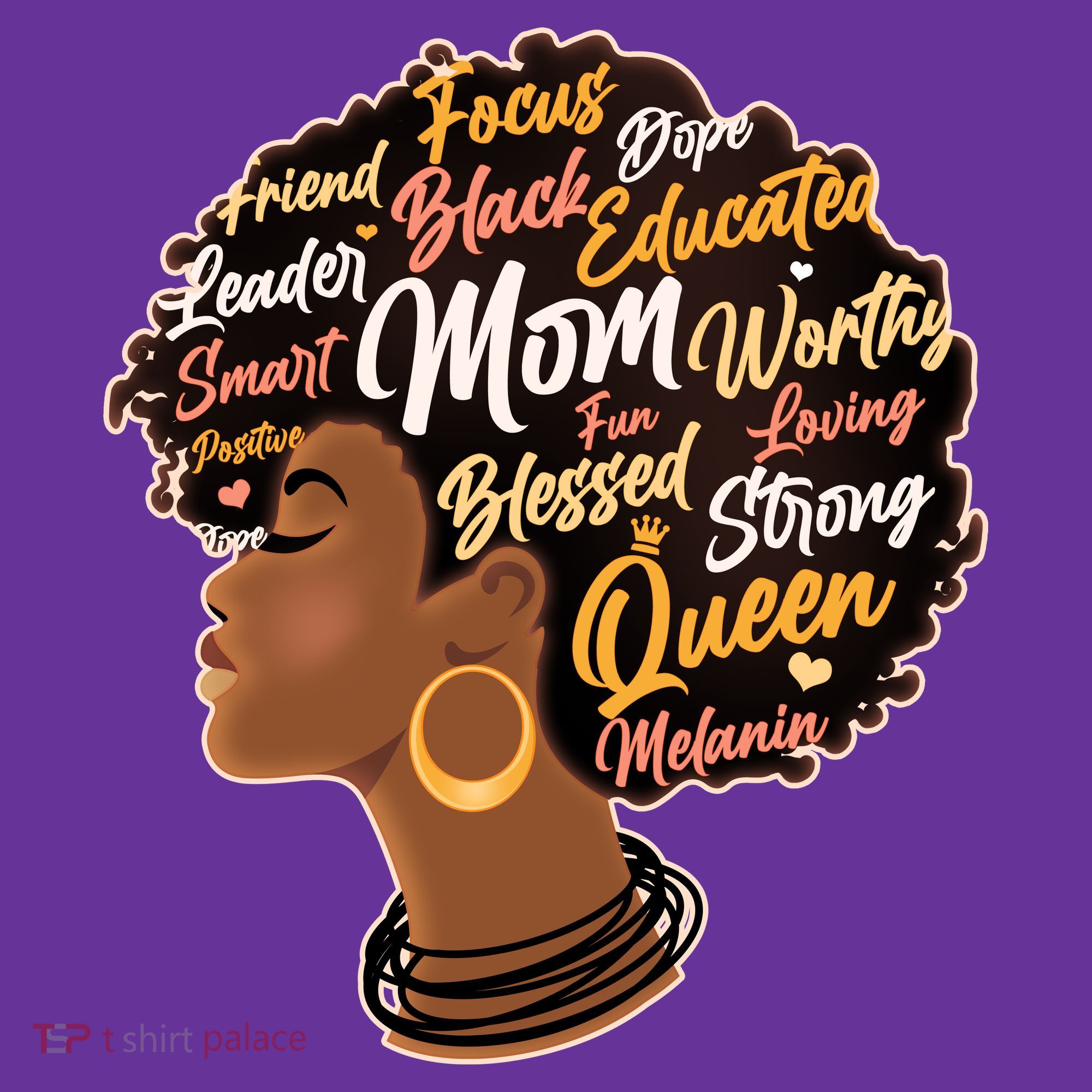 Happy Mother’s Day Mom Queen African American Kids T-Shirt