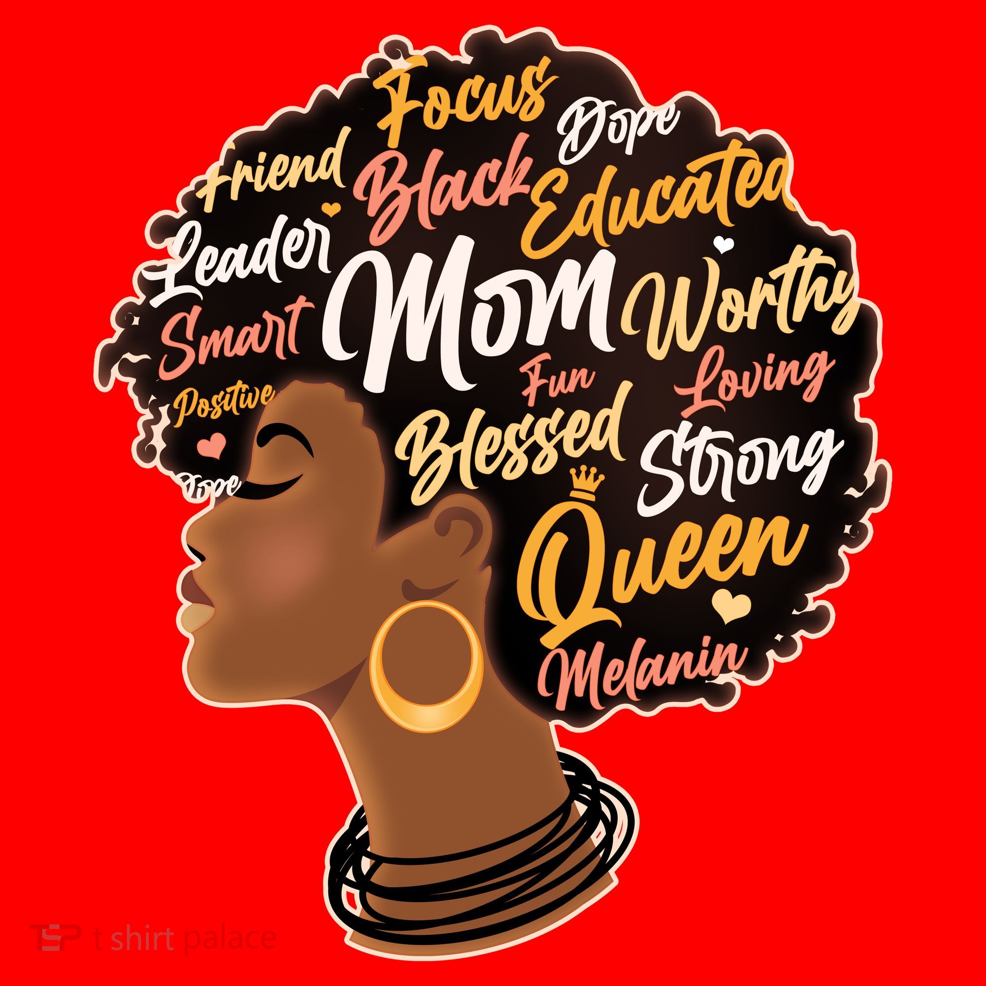 Happy Mother’s Day Mom Queen African American Santa Hat