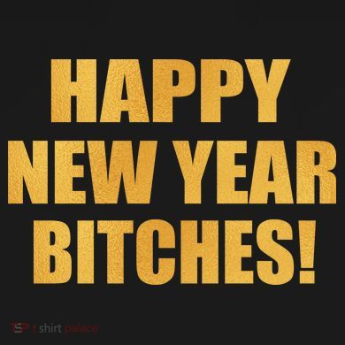 Happy New Year Bitches Cropped Pullover Crew