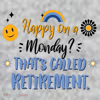Happy On A Monday That's Called Retirement The Baniff Cuffed Pom Beanie thumb 2